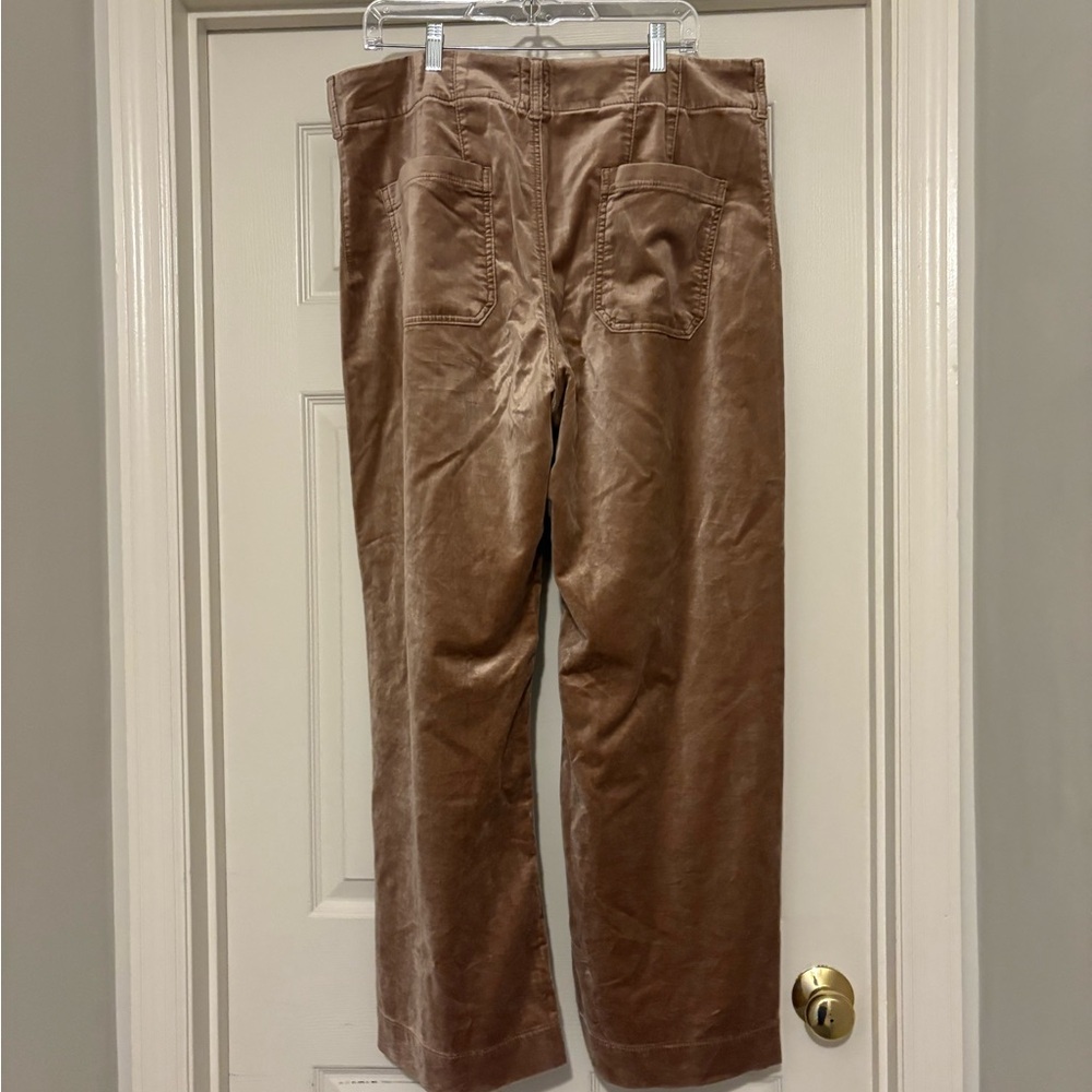 VIRAL Anthropologie Colette Full-Length Velvet Pants by Maeve - Picture 4 of 7